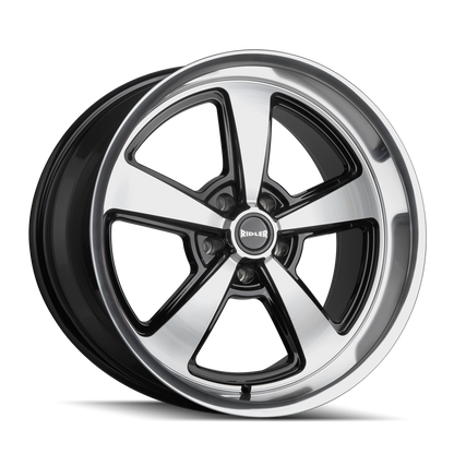 20x8.5 Ridler 652 Gloss Black With Diamond Cut Face & Lip Wheel 5x4.75 (0mm)