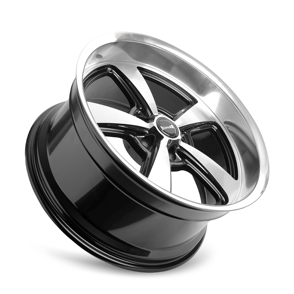 20x8.5 Ridler 652 Gloss Black With Diamond Cut Face & Lip Wheel 5x4.75 (0mm)