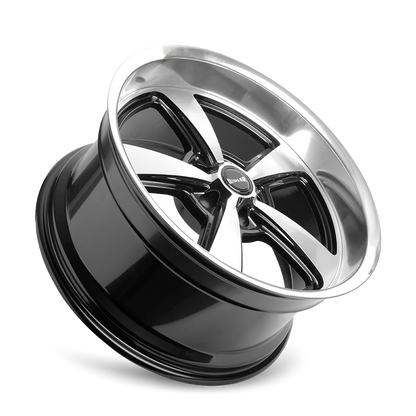 20x8.5 Ridler 652 Gloss Black With Diamond Cut Face & Lip Wheel 5x4.75 (0mm)