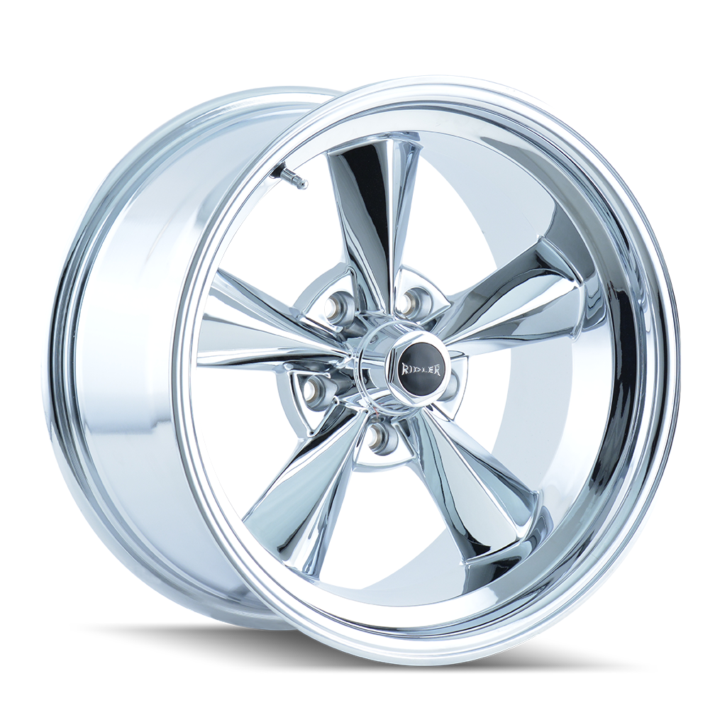 15x8 Ridler 675 Chrome Wheel 5x4.5 (-12mm)