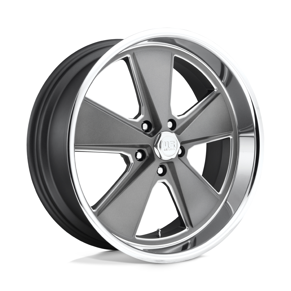 20x9.5 US Mags U120 ROADSTER MATTE GUN METAL MACHINED Wheel 5x4.75 (1mm)
