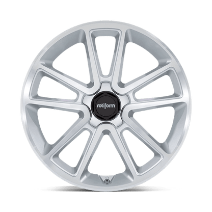 22x10 Rotiform R192 BTL Gloss Silver With Machined Face Wheel 5x130 (60mm)