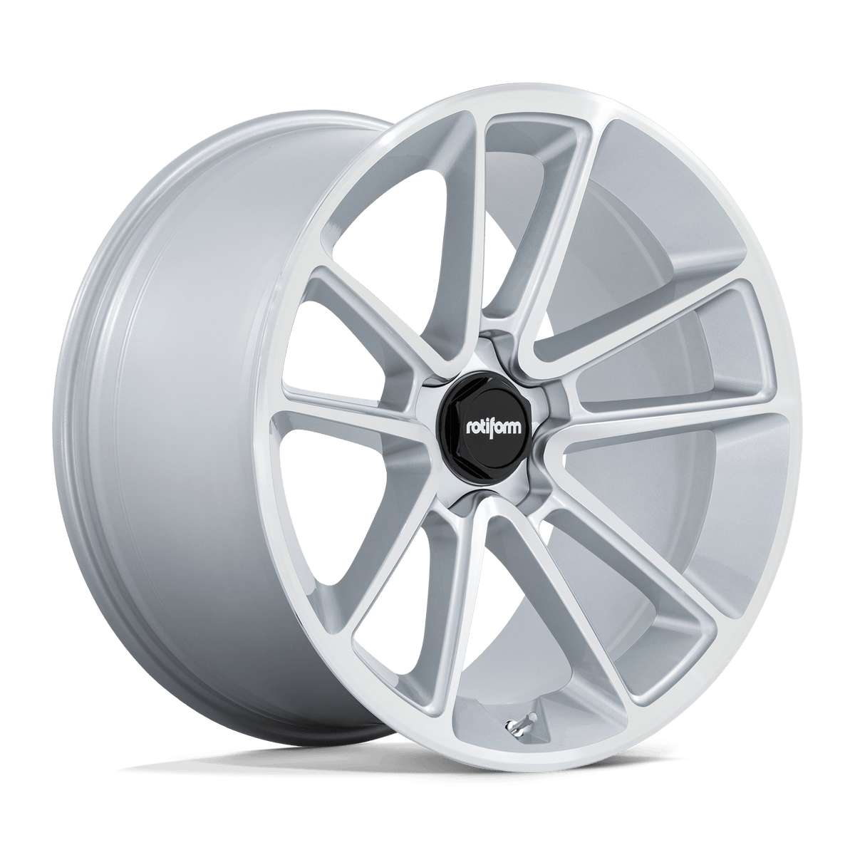 22x10 Rotiform R192 BTL Gloss Silver With Machined Face Wheel 5x112 (30mm)