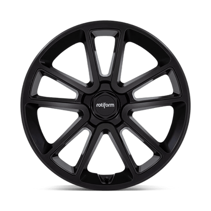 22x10 Rotiform R194 BTL Matte Black W/ Black Cap Wheel 5x112 (25mm)