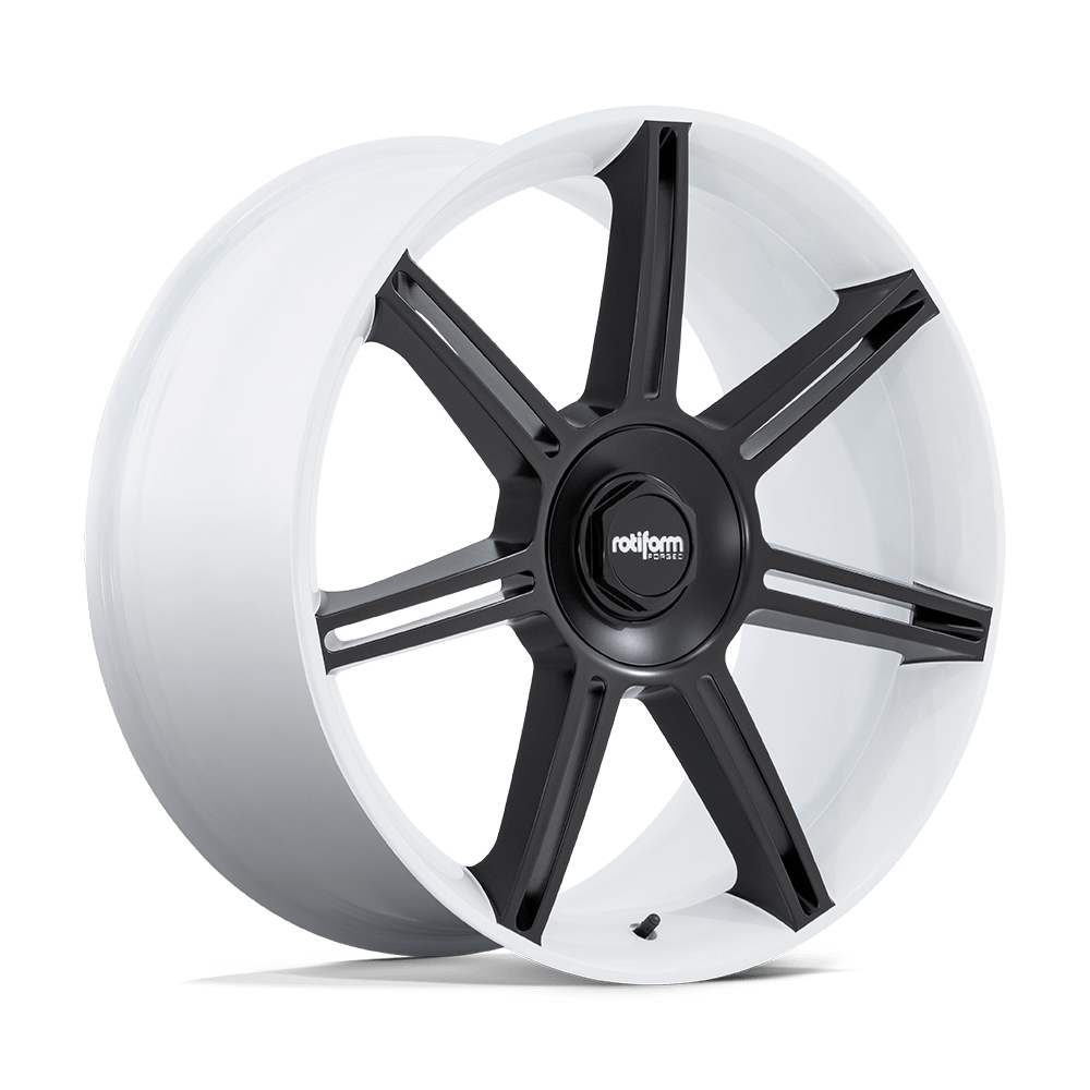 22x12 Rotiform FRA FORGED Gloss White With Matte Black Spokes Wheel 5x130 (60mm)
