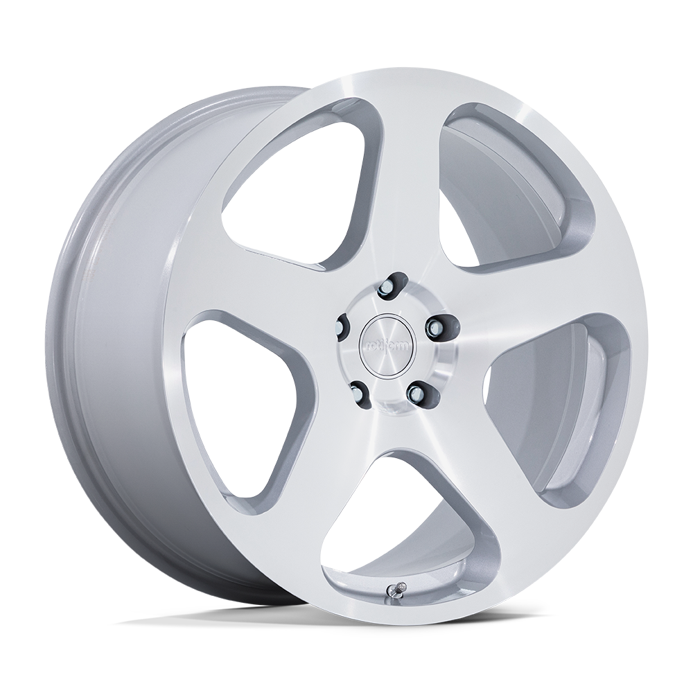 20x8.5 Rotiform RC200 NUE Gloss Silver W/ Machined Face Wheel 5x120 (35mm)