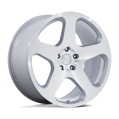 20x8.5 Rotiform RC200 NUE Gloss Silver W/ Machined Face Wheel 5x120 (35mm)