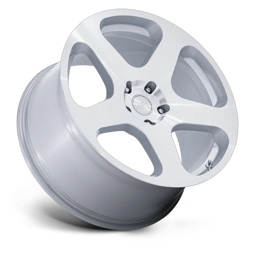 20x10 Rotiform RC200 NUE Gloss Silver W/ Machined Face Wheel 5x120 (40mm)