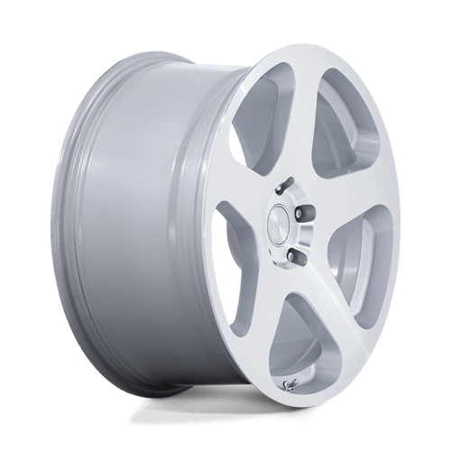 20x8.5 Rotiform RC200 NUE Gloss Silver W/ Machined Face Wheel 5x120 (35mm)