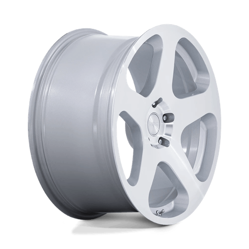 20x10 Rotiform RC200 NUE Gloss Silver W/ Machined Face Wheel 5x120 (40mm)