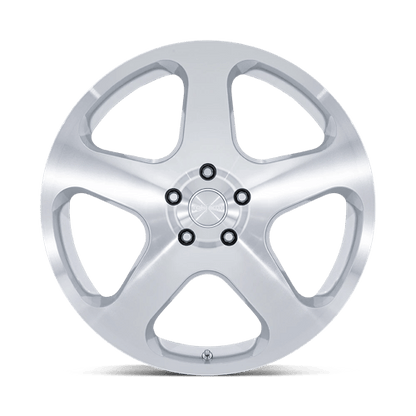 20x8.5 Rotiform RC200 NUE Gloss Silver W/ Machined Face Wheel 5x120 (35mm)