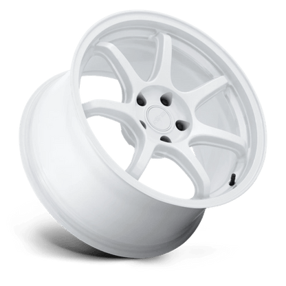 18x8.5 Rotiform RC208 BPU Gloss White Wheel 5x4.5 (35mm)
