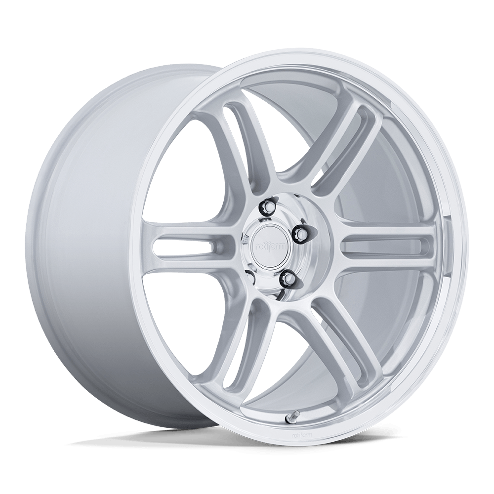 19x10.5 Rotiform RC209 RPS Matte Silver W/ Diamond Cut Lip Wheel 5x120 (35mm)