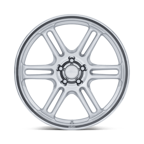 18x10.5 Rotiform RC209 RPS Matte Silver W/ Diamond Cut Lip Wheel 5x120 (35mm)