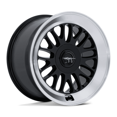 18x8.5 Rotiform RC214 SCP Gloss Black W/ Diamond Cut Lip Wheel 5x100 (35mm)