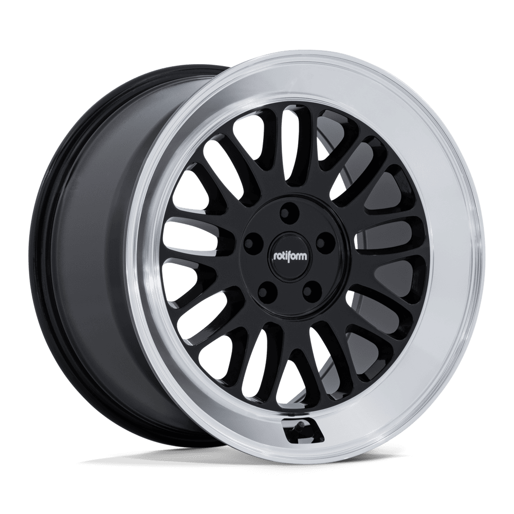 19x8.5 Rotiform RC214 SCP Gloss Black W/ Diamond Cut Lip Wheel 5x112 (45mm)