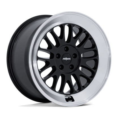 18x8.5 Rotiform RC214 SCP Gloss Black W/ Diamond Cut Lip Wheel 5x112 (45mm)