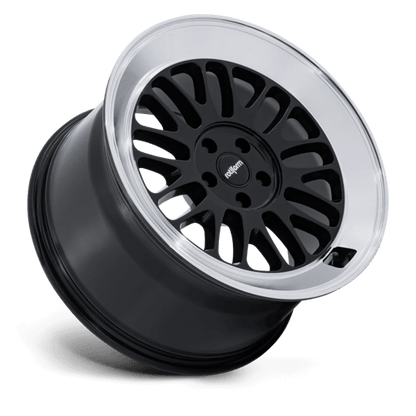 18x8.5 Rotiform RC214 SCP Gloss Black W/ Diamond Cut Lip Wheel 5x112 (45mm)
