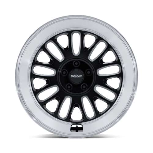 19x10.5 Rotiform RC214 SCP Gloss Black W/ Diamond Cut Lip Wheel 5x112 (35mm)