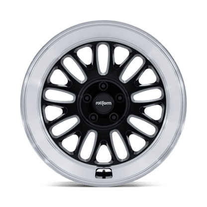 19x10.5 Rotiform RC214 SCP Gloss Black W/ Diamond Cut Lip Wheel 5x112 (35mm)