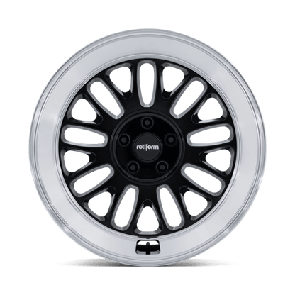 19x9.5 Rotiform RC214 SCP Gloss Black W/ Diamond Cut Lip Wheel 5x120 (22mm)