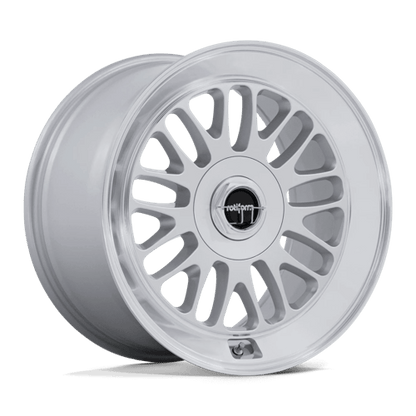 19x10.5 Rotiform RC214 SCP Gloss Silver W/ Diamond Cut Lip Wheel 5x4.5 (35mm)