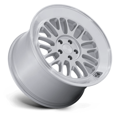 18x9.5 Rotiform RC214 SCP Gloss Silver W/ Diamond Cut Lip Wheel 5x4.5 (25mm)