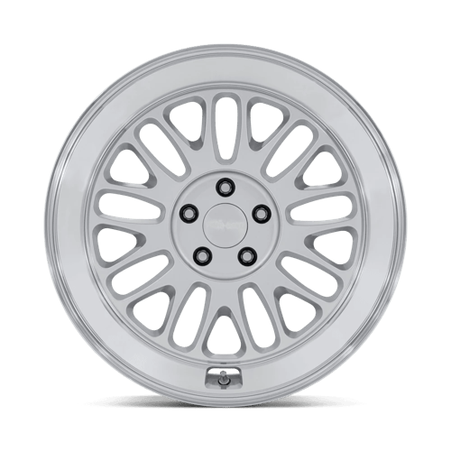 18x8.5 Rotiform RC214 SCP Gloss Silver W/ Diamond Cut Lip Wheel 5x100 (35mm)