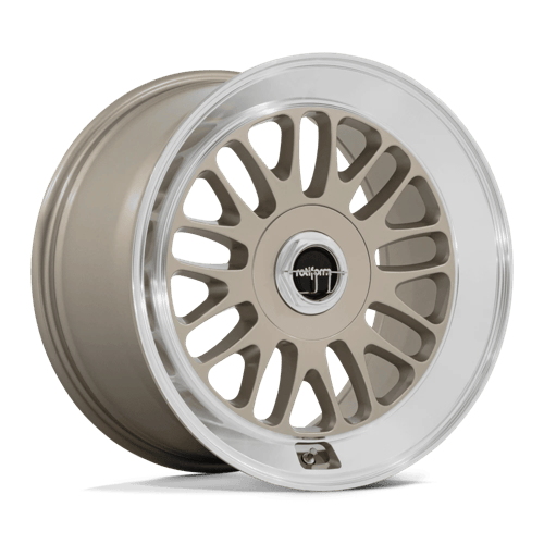 19x10.5 Rotiform RC214 SCP Matte Gold W/ Diamond Cut Lip Wheel 5x112 (35mm)