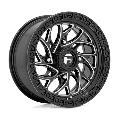 24x7 Fuel UTV D741 RUNNER Gloss Black Milled Wheel 4x137 (13mm)
