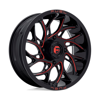 20x7 Fuel UTV D779 RUNNER UTV Gloss Black Milled Candy Red Wheel 4x137 (13mm)