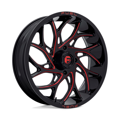 22x7 Fuel UTV D779 RUNNER UTV Gloss Black Milled Candy Red Wheel 4x156 (0mm)
