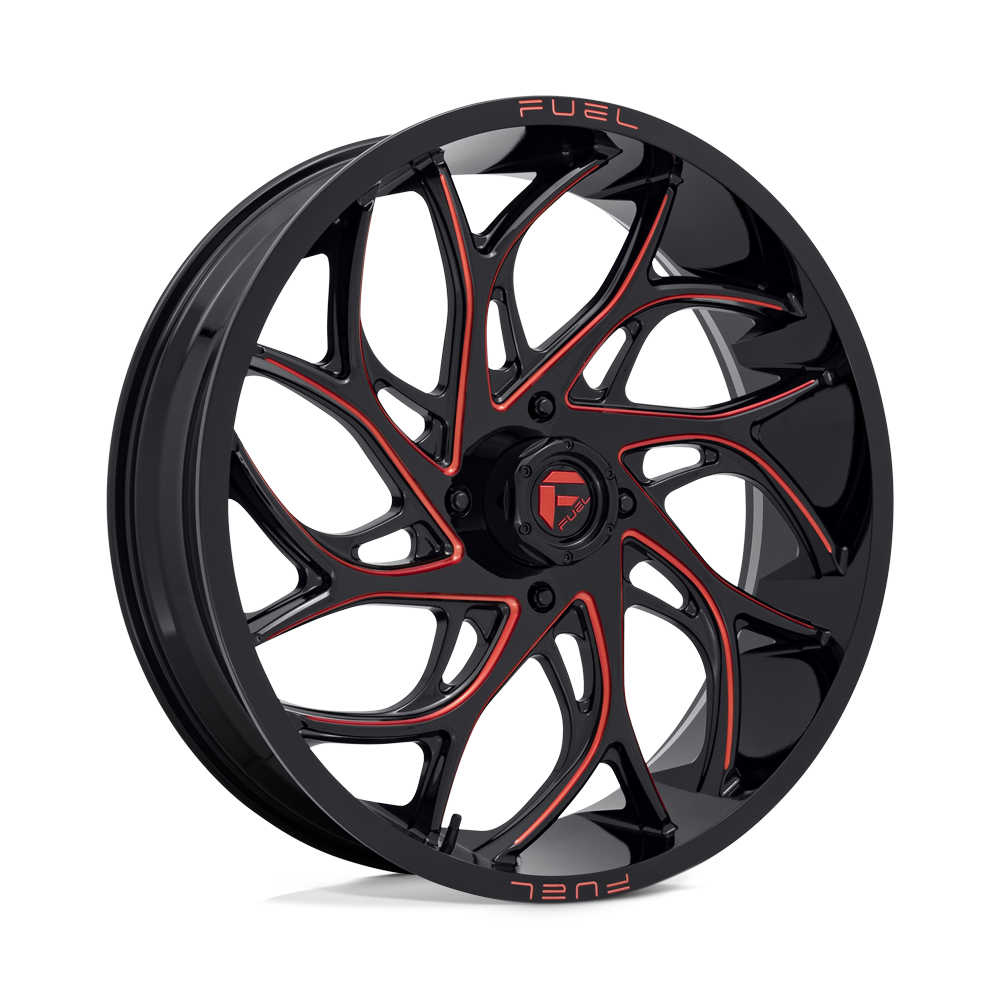 24x7 Fuel UTV D779 RUNNER UTV Gloss Black Milled Candy Red Wheel 4x137 (13mm)