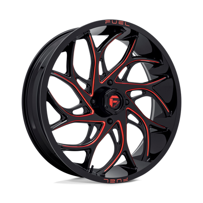 24x7 Fuel UTV D779 RUNNER UTV Gloss Black Milled Candy Red Wheel 4x137 (13mm)