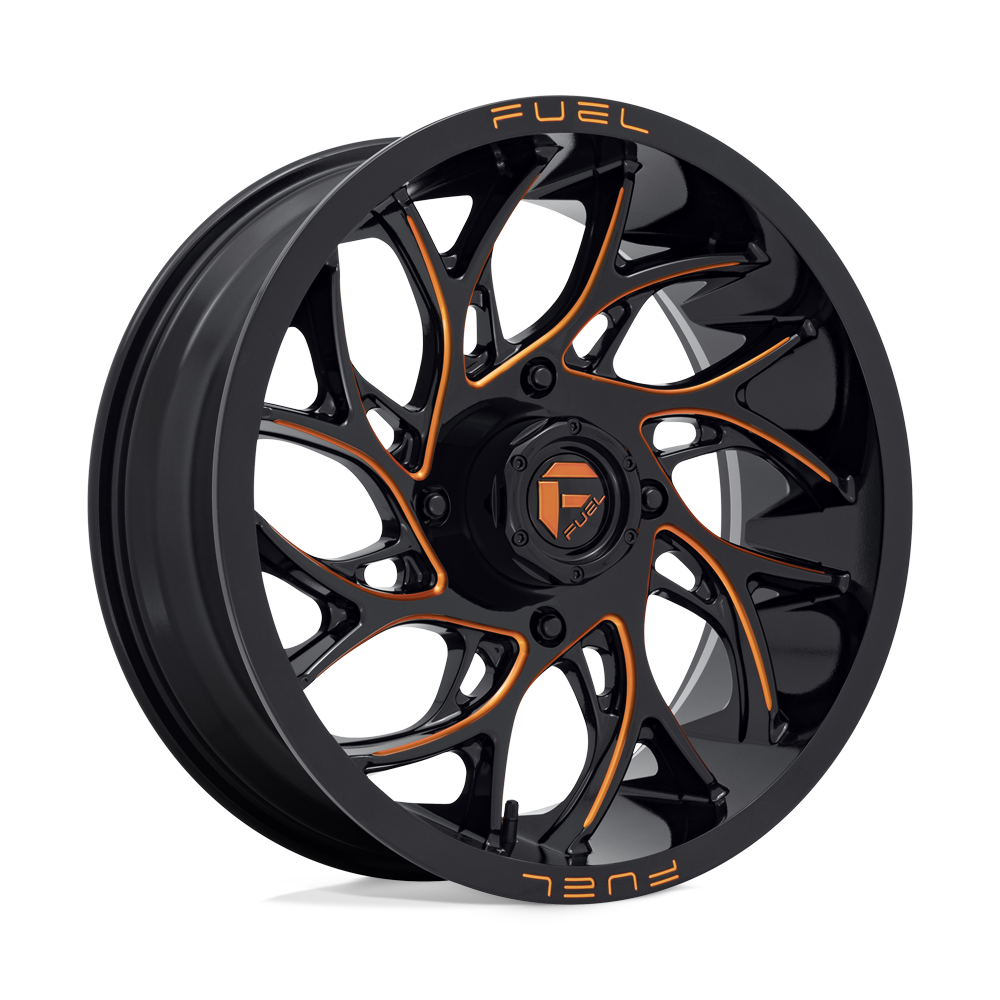22x7 Fuel UTV D780 RUNNER UTV Gloss Black Milled Orange Wheel 4x156 (0mm)