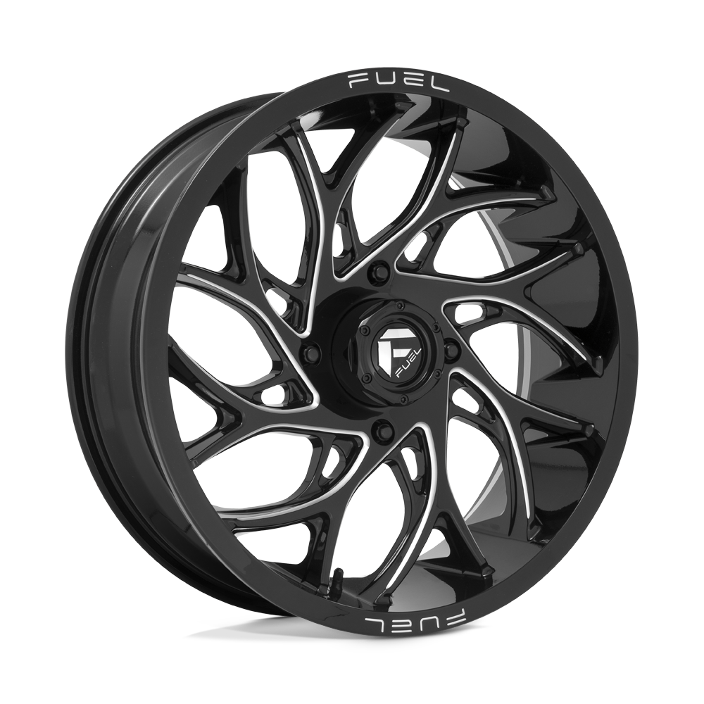 20x7 Fuel UTV D741 RUNNER Gloss Black Milled Wheel 4x137 (13mm)