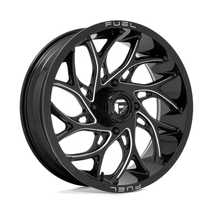 20x7 Fuel UTV D741 RUNNER Gloss Black Milled Wheel 4x137 (13mm)
