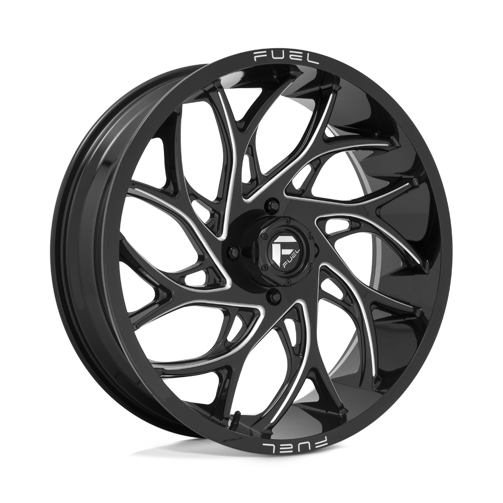22x7 Fuel UTV D741 RUNNER Gloss Black Milled Wheel 4x137 (13mm)
