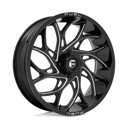 22x7 Fuel UTV D741 RUNNER Gloss Black Milled Wheel 4x137 (13mm)