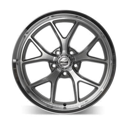 20x8.5 Ridler 661 Gloss Grey With Diamond Cut Face and Lip Wheel 5x5 (0mm)