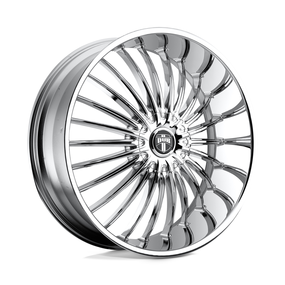 24x9.5 DUB S140 SUAVE CHROME PLATED Wheel 6x135/6x5.5 (30mm)