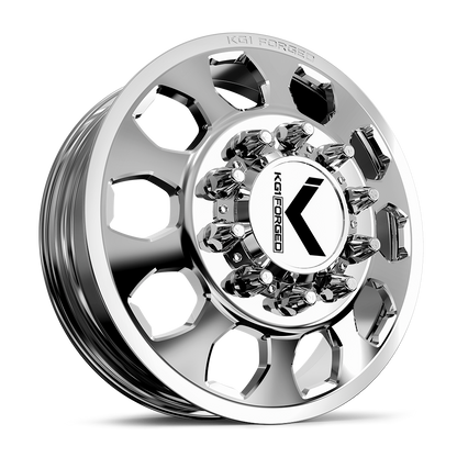22x8.25 KG1 Forged KD003 Sarge Polished DUALLY FRONT Wheel 10x285 (145/-167mm)