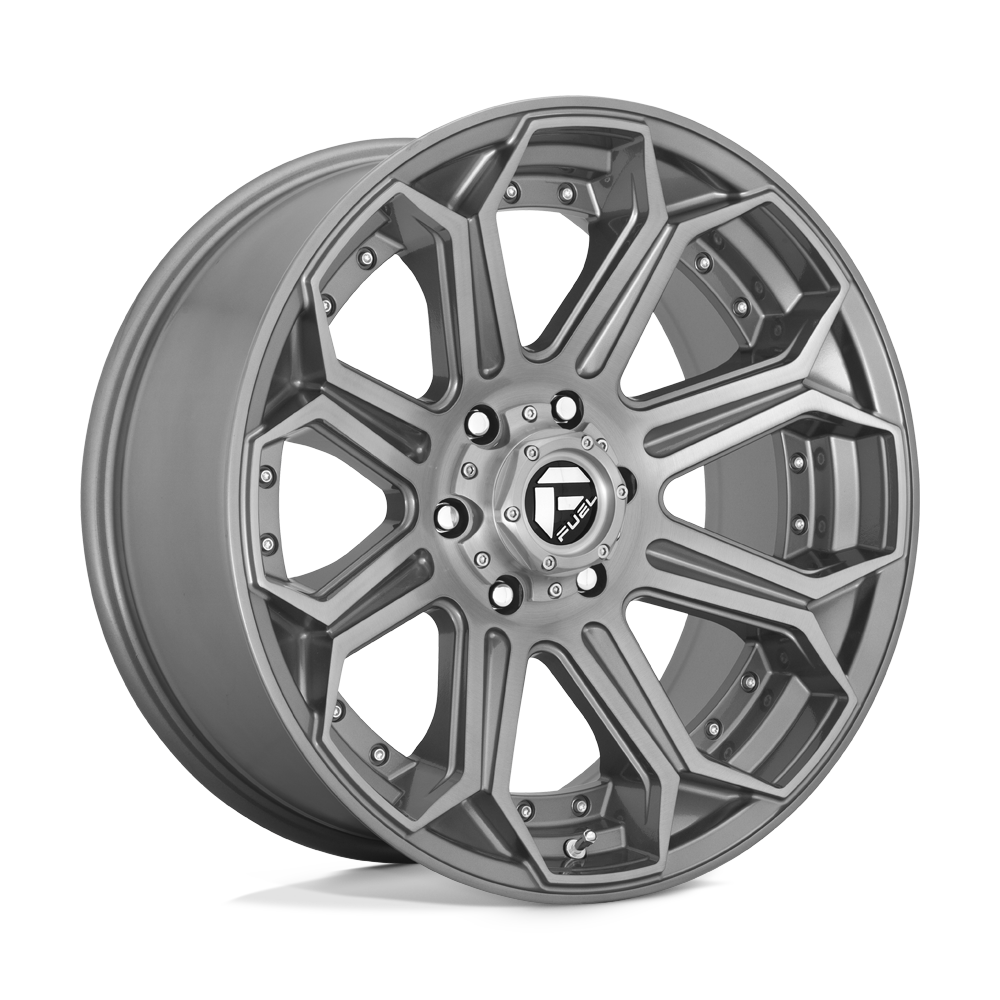20x9 Fuel D705 SIEGE BRUSHED GUN METAL TINTED CLEAR Wheel 6x135 (1mm)