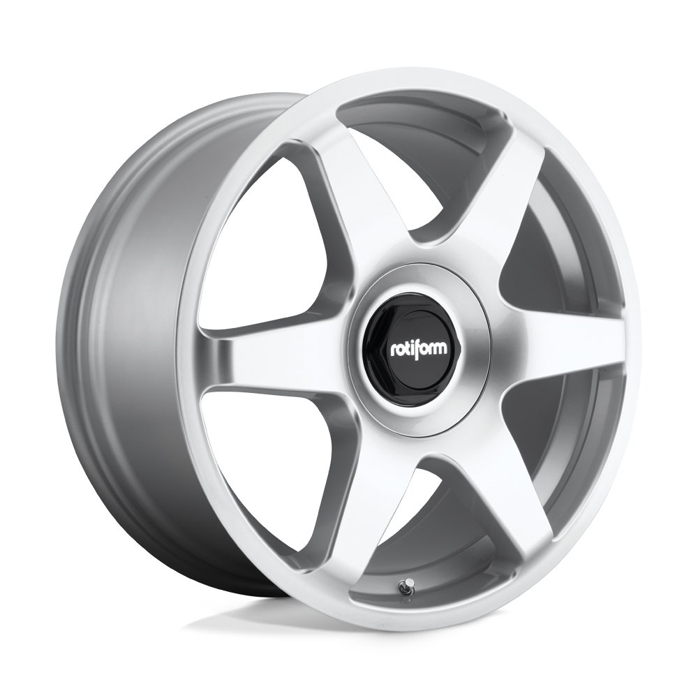 18x8.5 Rotiform R114 SIX GLOSS SILVER Wheel 5x100/5x112 (45mm)