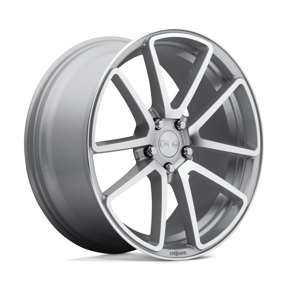18x8.5 Rotiform R120 SPF GLOSS SILVER MACHINED Wheel 5x4.5 (45mm)