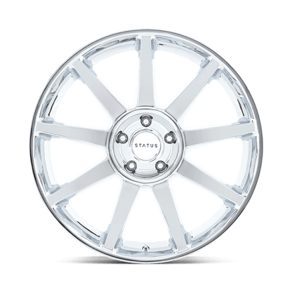 22x9.5 Status Mammoth Chrome Wheel 5x5 (30mm)