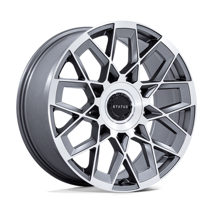22x9.5 Status ST005 Matrix Anthracite Mirrored Wheel 6x5.5 (20mm)