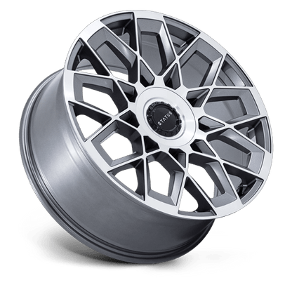 22x9.5 Status ST005 Matrix Anthracite Mirrored Wheel 6x5.5 (20mm)