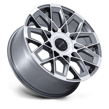 24x10 Status ST005 Matrix Anthracite Mirrored Wheel 5x112/5x120 (20mm)