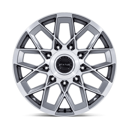 22x9.5 Status ST005 Matrix Anthracite Mirrored Wheel 6x5.5 (20mm)